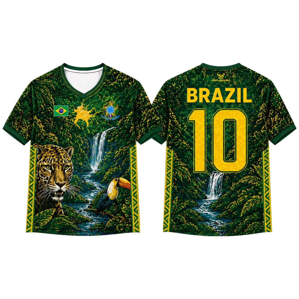 Brazil Graphic Soccer Jersey