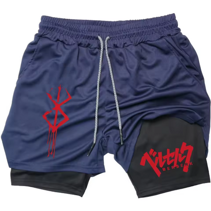 Berserk Double Layer Gym Shorts