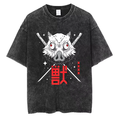 DEMON SLAYER INOSUKE V1 VINTAGE OVERSIZE TEE