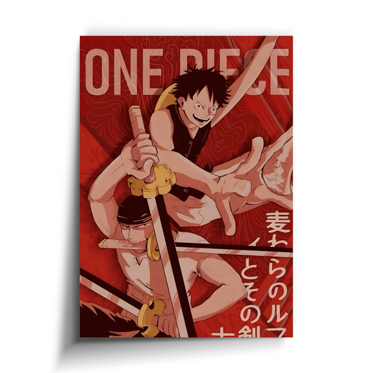 One Piece - Luffy x Zoro poster V1