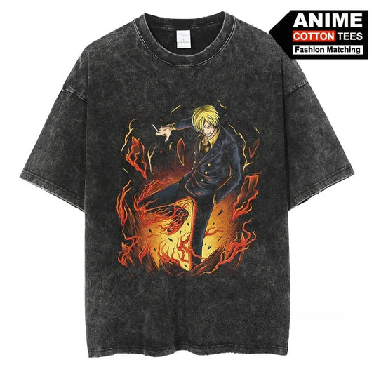 ONEPIECE SANJI V5 VINTAGE OVERSIZE TEE