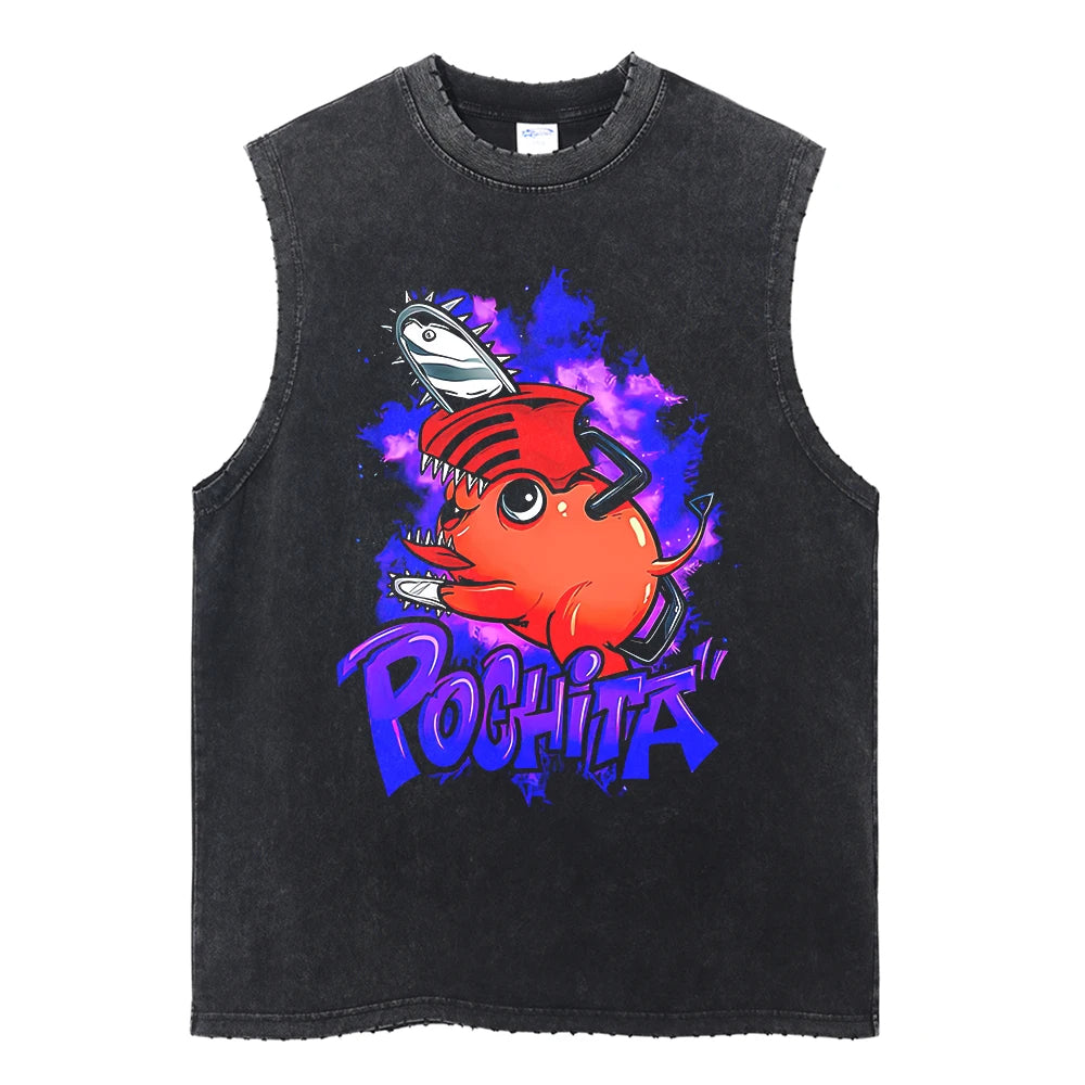 Pochita Vintage Tank Top V2