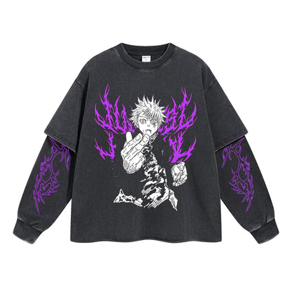 Gojo Satoru "Limitless Cursed Technique User" Vintage Double Sleeve T-shirt