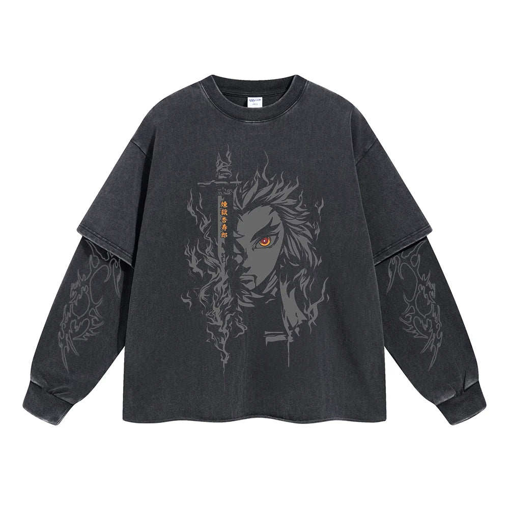 T-shirt à manches longues Rengoku Flame Hashira