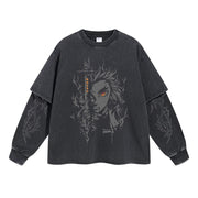 Rengoku Flame Hashira Double Sleeve Tee
