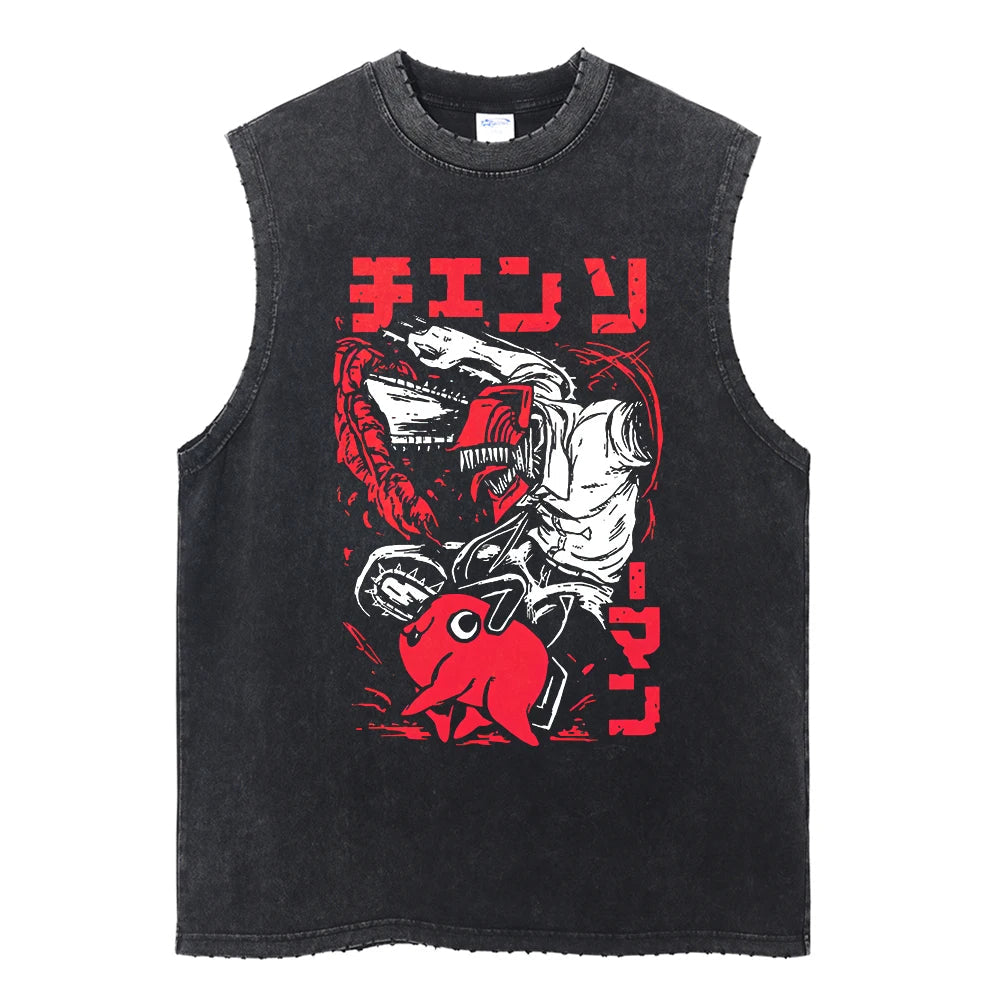 Chainsaw Man Vintage Tank Tops