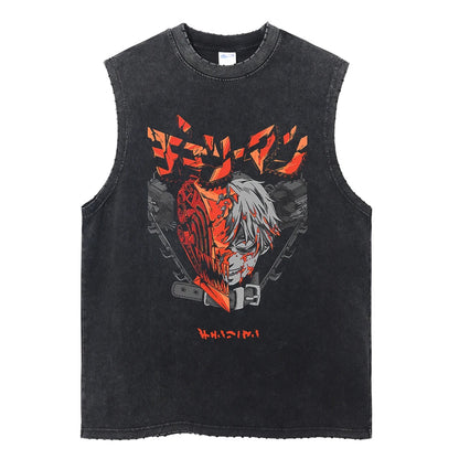 Denji The Chainsaw Man Vintage Tank Top