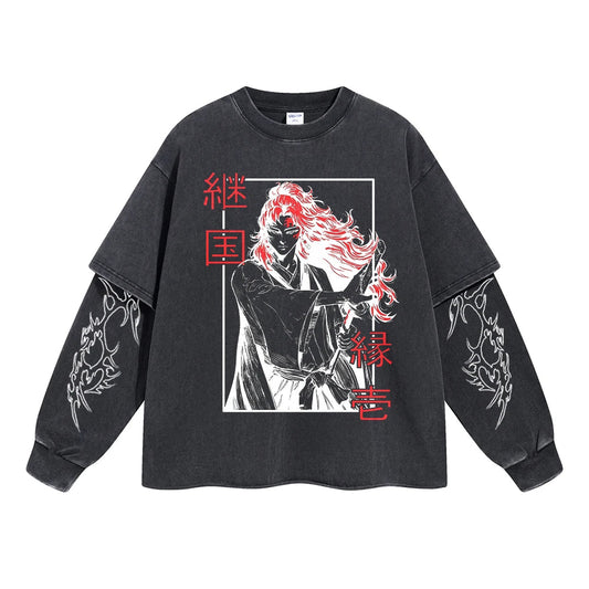 Yoriichi Tsugikuni "The Lone Warrior" Vintage Double Sleeve T-shirt