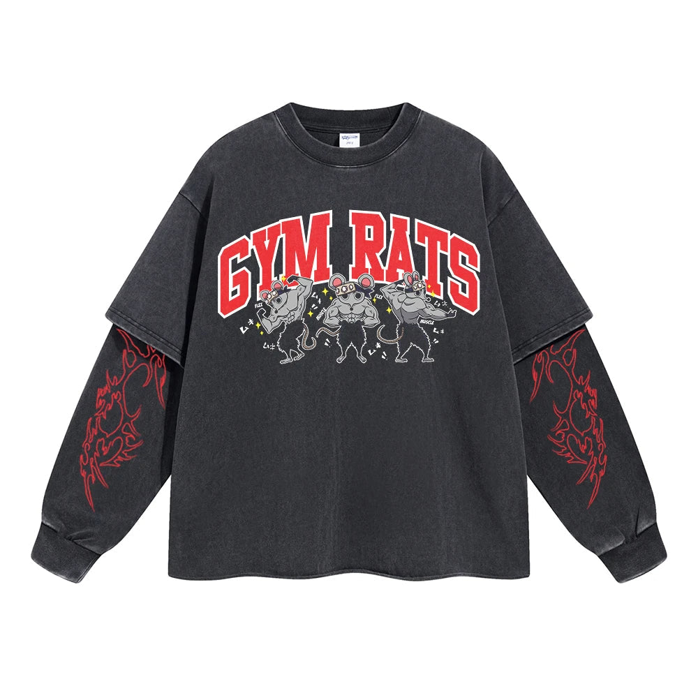 Gym Rats Vintage Double Sleeve T-shirt