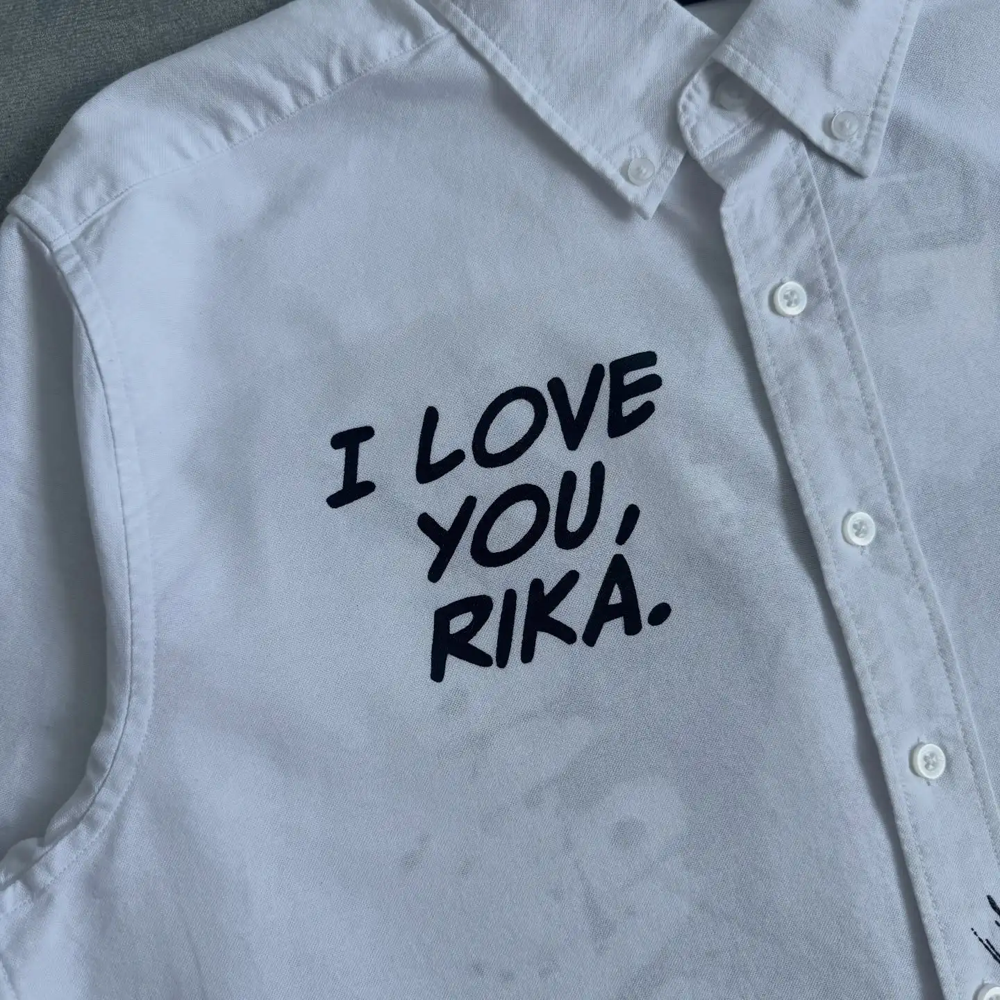 Yuta "I Love You, Rika" Button-Down Shirt