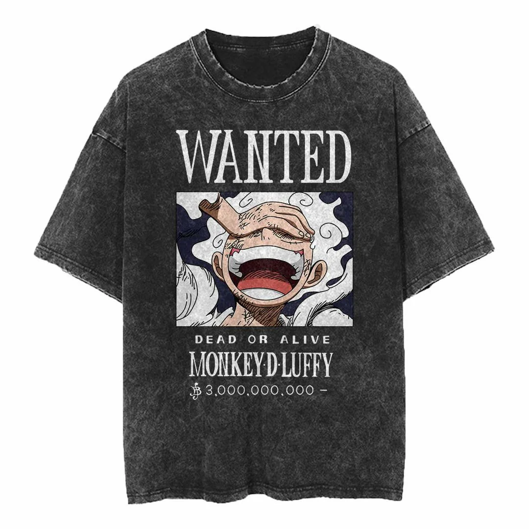 LUFFY WANTED GEAR5 VINTAGE OVERSIZE TEE