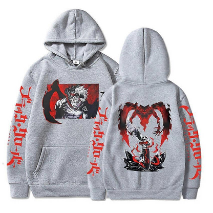 Black Clover "Asta Rote Flügel" Streetwear Hoodie