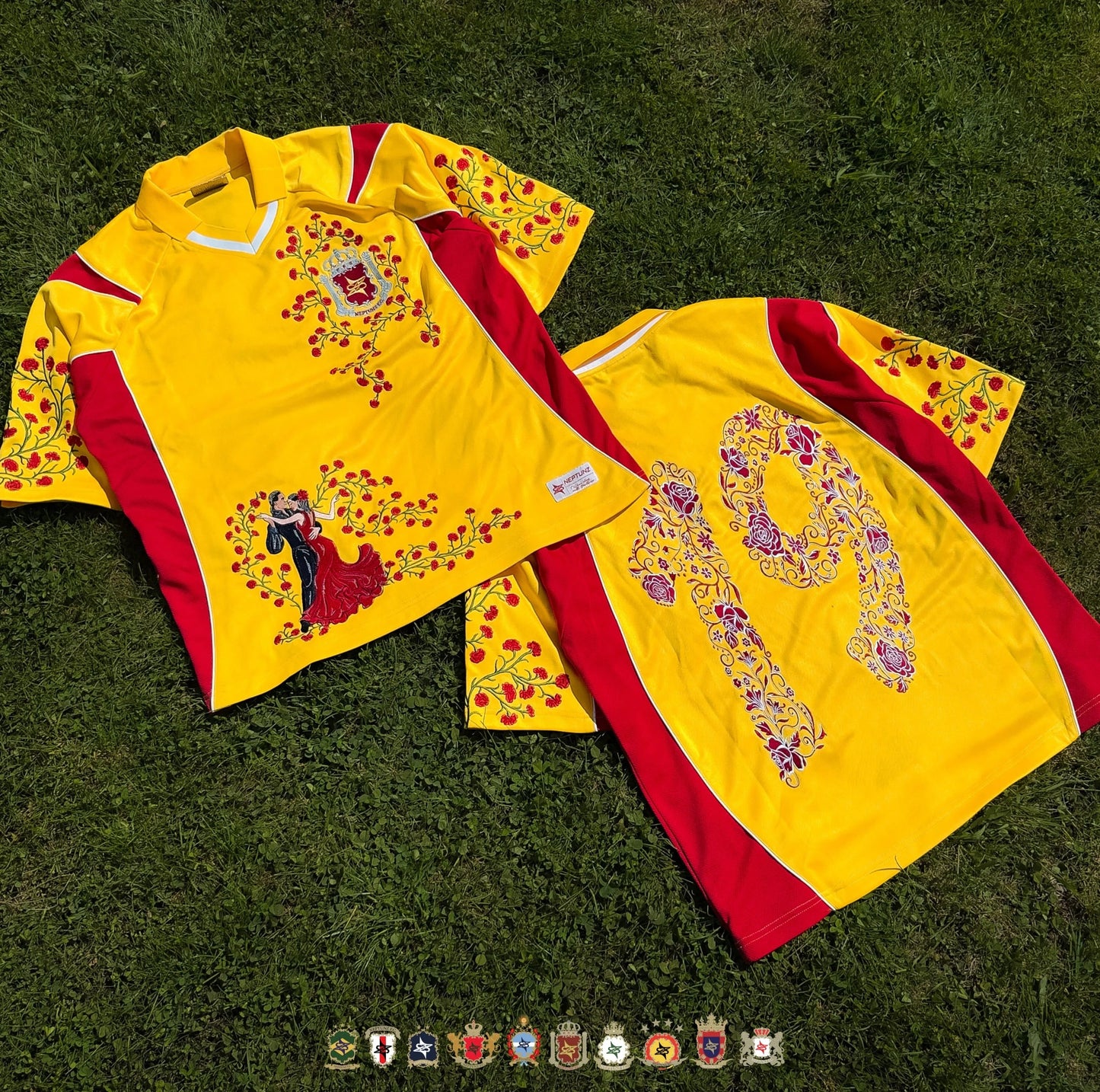 Spain Floral No.19 Football Polo Tee