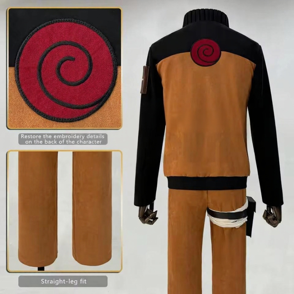 Naruto Uzumaki Manteau Complet - Costume Cosplay Hokage