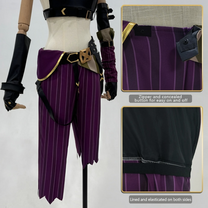 Jinx Offizielles Arcane Cosplay Kostüm-Set