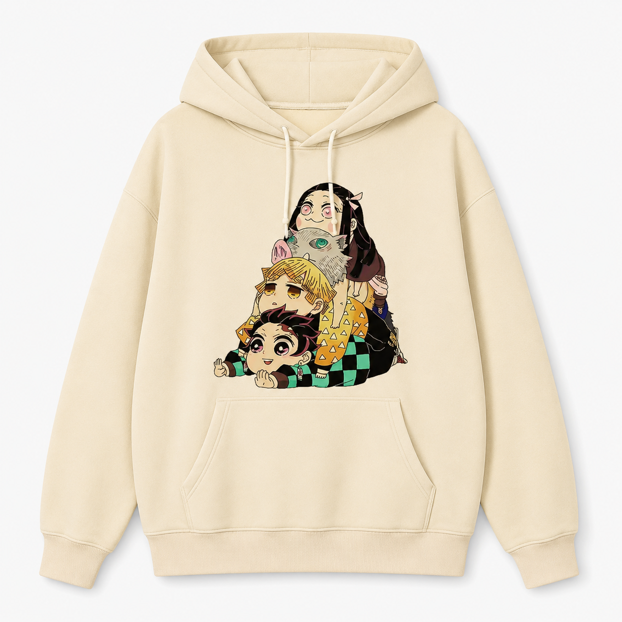 Demon Slayer Cream Anime Hoodie Collection