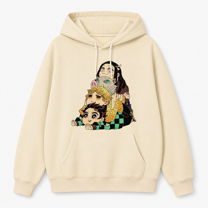 Demon Slayer Cream Anime Hoodie Collection