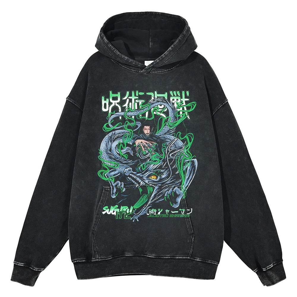 Geto Suguru „Fluchmanipulation“ Vintage Hoodie