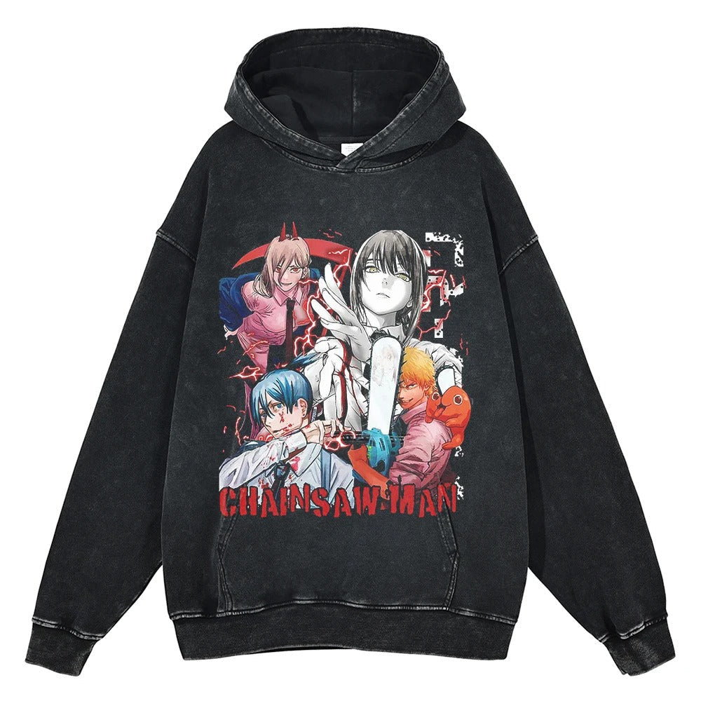 Chainsaw Man Vintage Hoodie V3