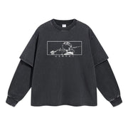 Rengoku Flame Hashira Double Sleeve Tee