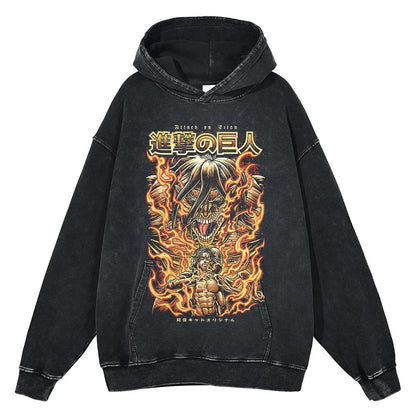 Eren Jaeger Vintage Hoodie V6