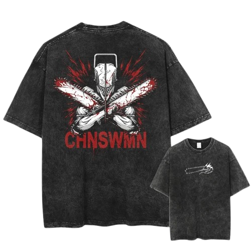 Chainsaw Man "Devil Hunter Squad" Vintage T-shirt #01