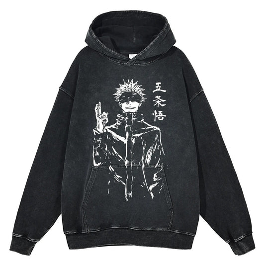 Gojo Satoru Vintage Hoodie V6