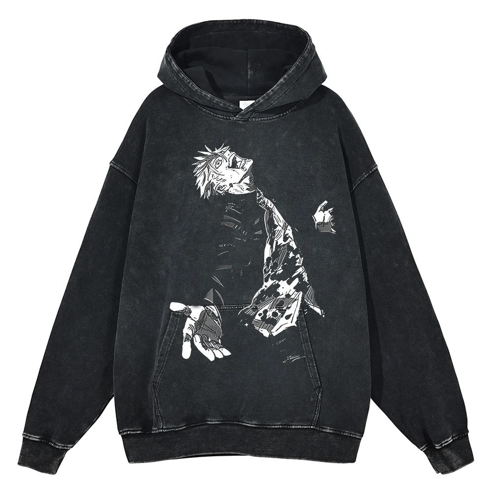 Gojo Satoru Vintage Hoodie V9