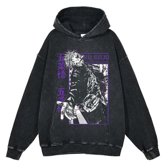 Gojo Satoru Vintage Hoodie V5