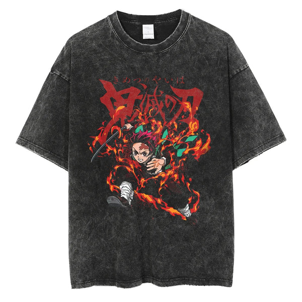 Tanjiro Kamado "Demon Slayer Mark" Vintage T-shirt #03