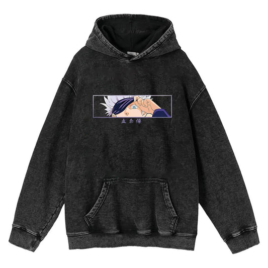 Gojo Satoru Vintage Hoodie V1