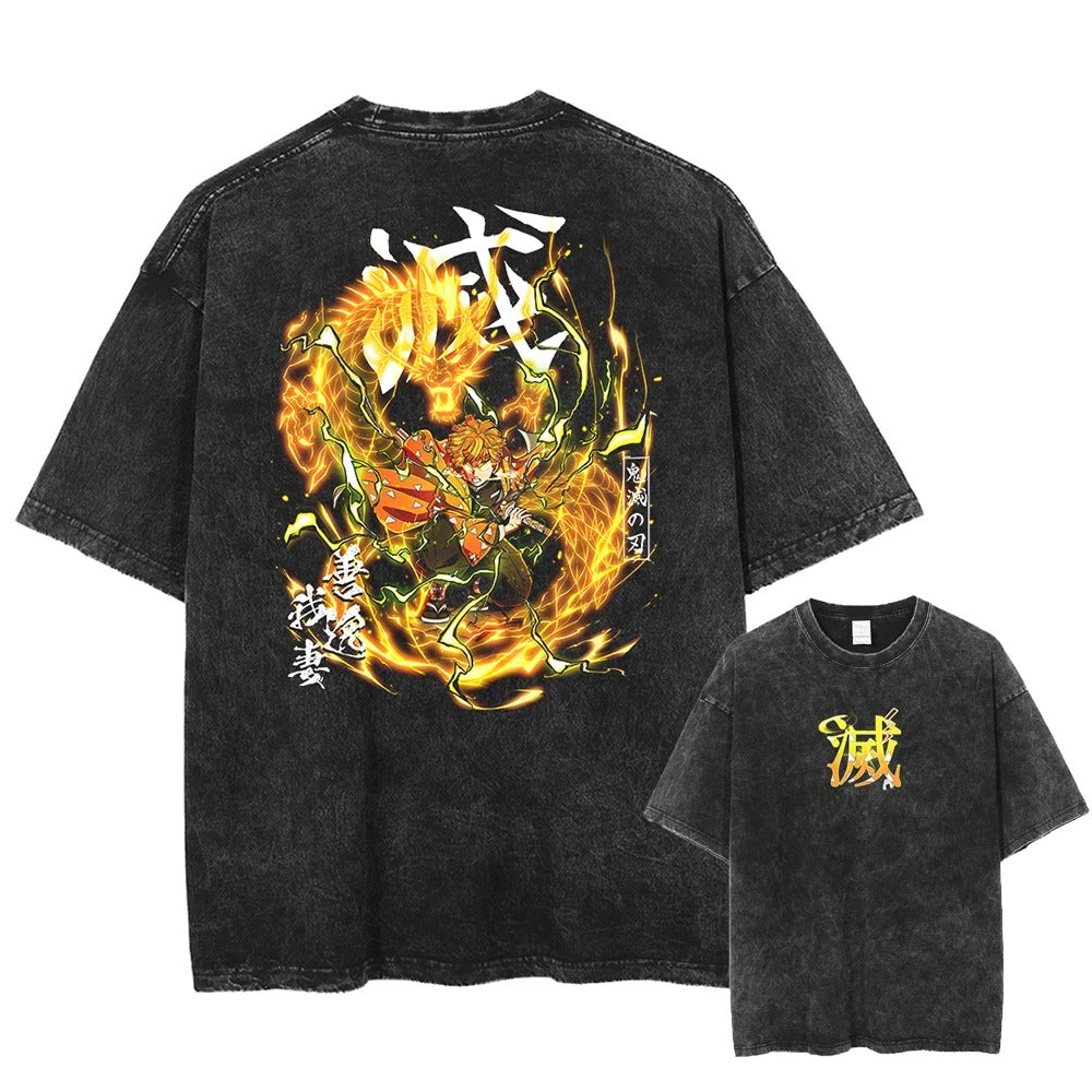 Zenitsu Agatsuma „Donneratmung“ Vintage T-Shirt #01