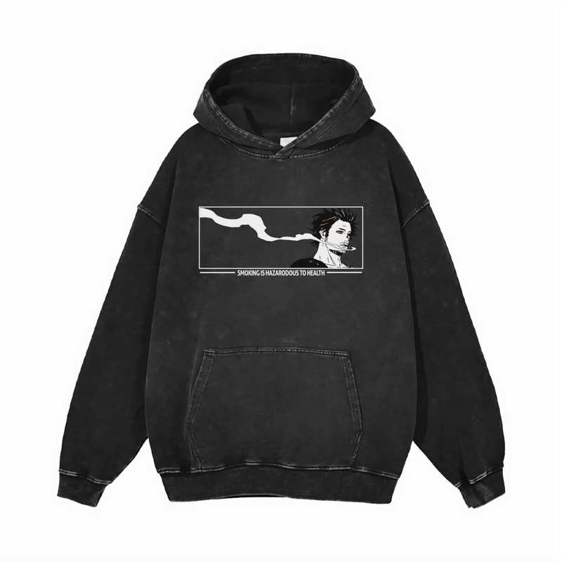 Black Clover "Yami Smoking Hazard" Acid Wash Hoodie